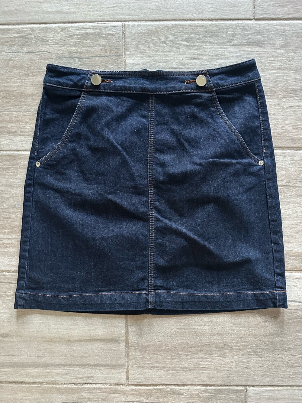 LOFT Dark Blue Denim Mini Skirt